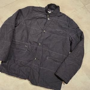 Williams & Kent Mens M Medium Black‎ Nylon Button Up Paisley Lined Jacket